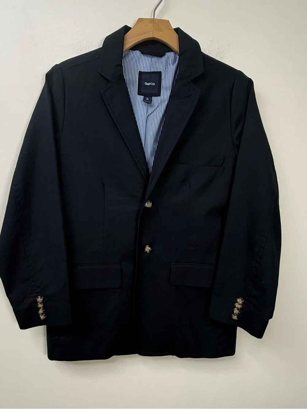GAP Boys Navy Blazer - Two-Button Notch Lapel size L (10)